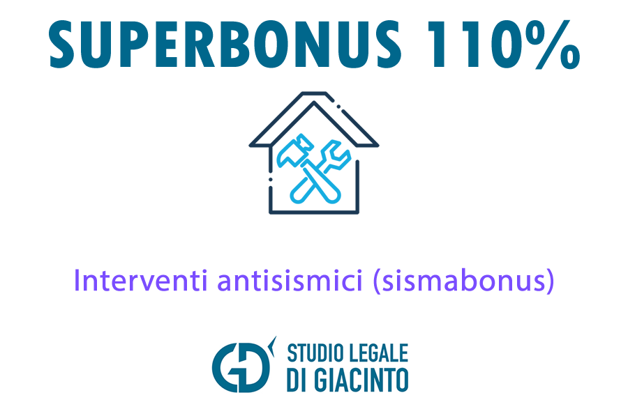 Interventi antisismici (sismabonus) superbonus 110%