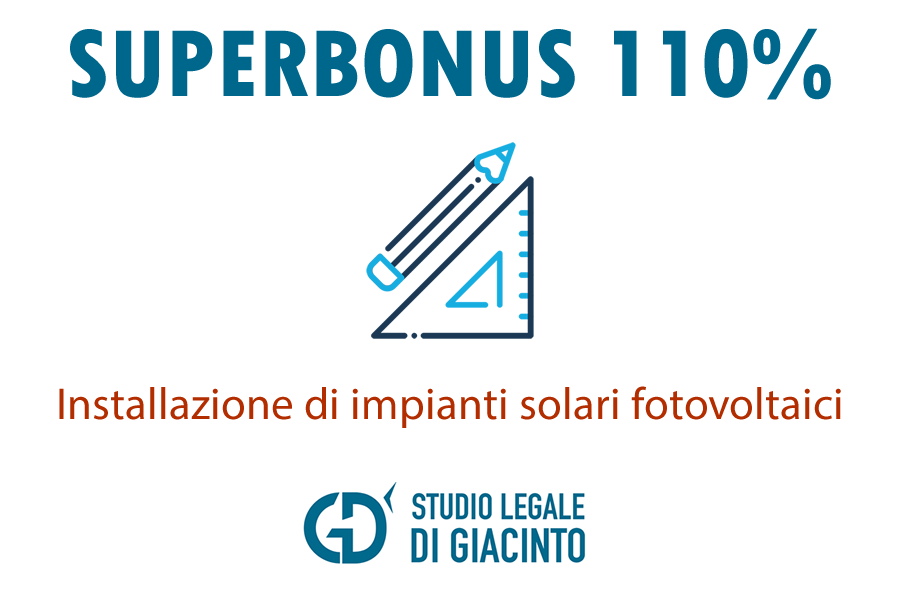 Installazione di impianti solari fotovoltaici superbonus 110
