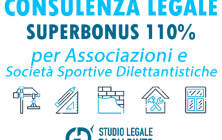 Consulenza Legale Superbonus 110 % per Associazioni e società sportive dilettantistiche