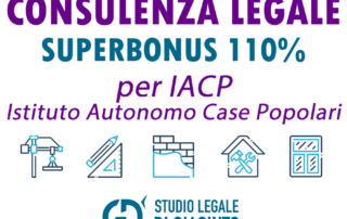 Consulenza Legale Superbonus 110 % per IACP Istituti Autonomi case popolari ater